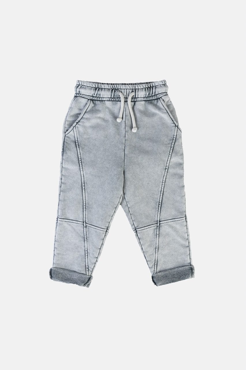 VINTAGE GREY BLOCK PANTS