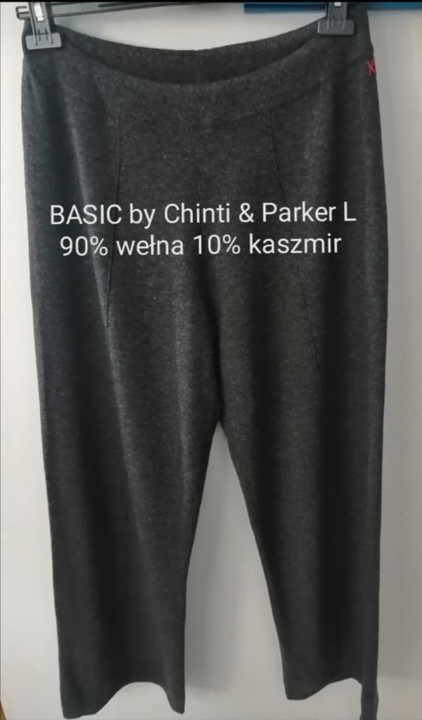 Spodnie dresowe damskie BASIC by Chinti & Parker L, 90% wełna 10% kaszmir