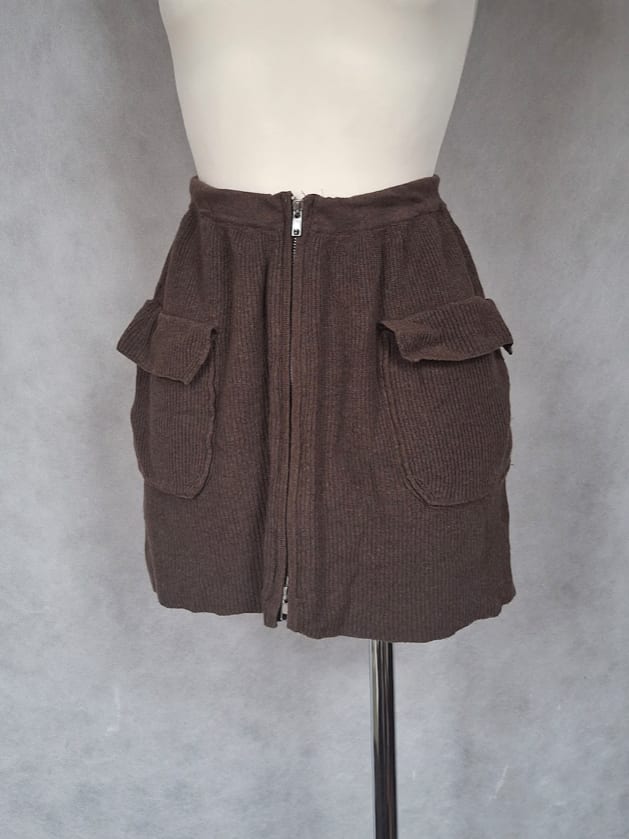 Stefanel | Spódnica mini | Wełna + Kaszmir | 36/ 38