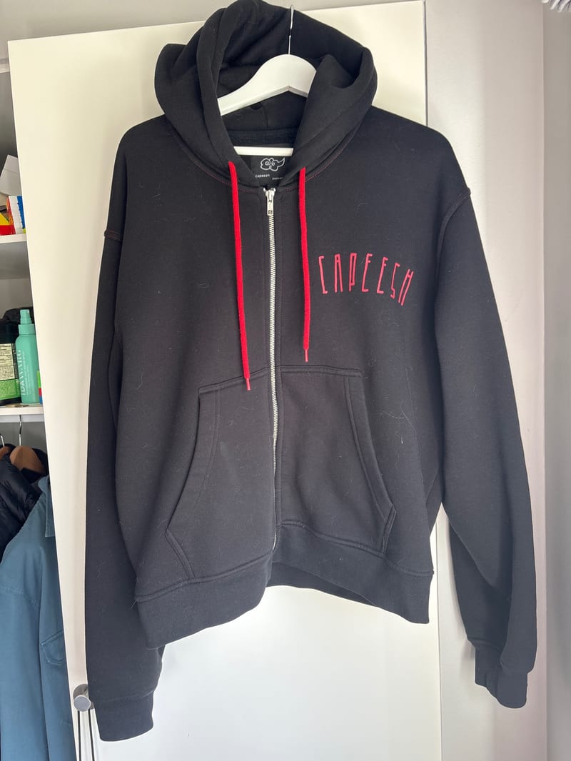 zip hoodiy - black